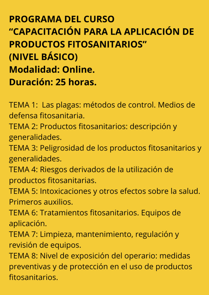 FITOSANITARIO – CURSO